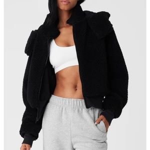 Alo Yoga Foxy Sherpa Jacket (Black, XS)